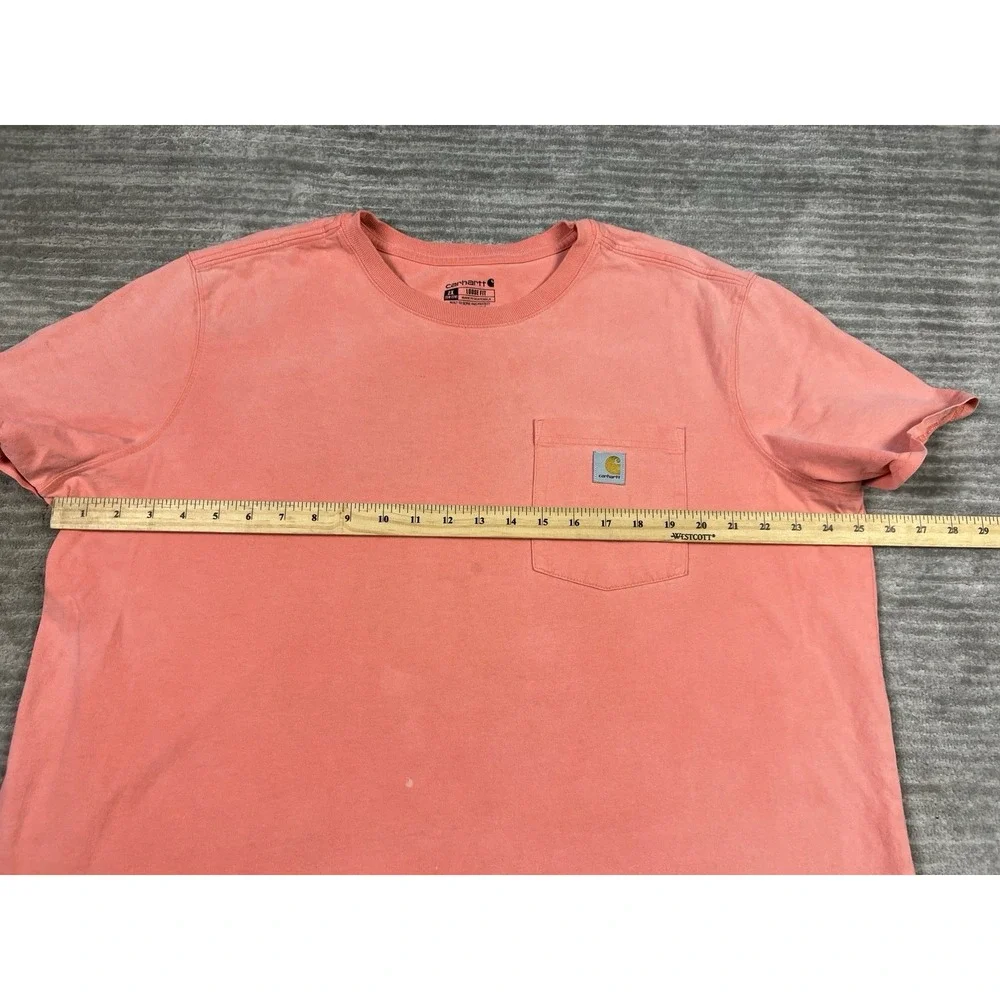 Carhartt Top Womens 2X Pink‎ Shirt Loose Fit Short Sleeve Pocket - Picture 5 of 13